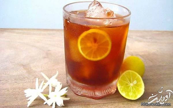 طرز تهیه یخ چای لیمو نوشیدنی های خنک